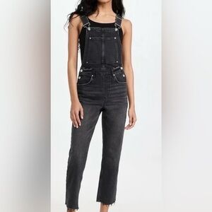 PAIGE NOELLA OVERALL RAW HEM, Size 6/28, 
In FADED ZINC, Distressed.